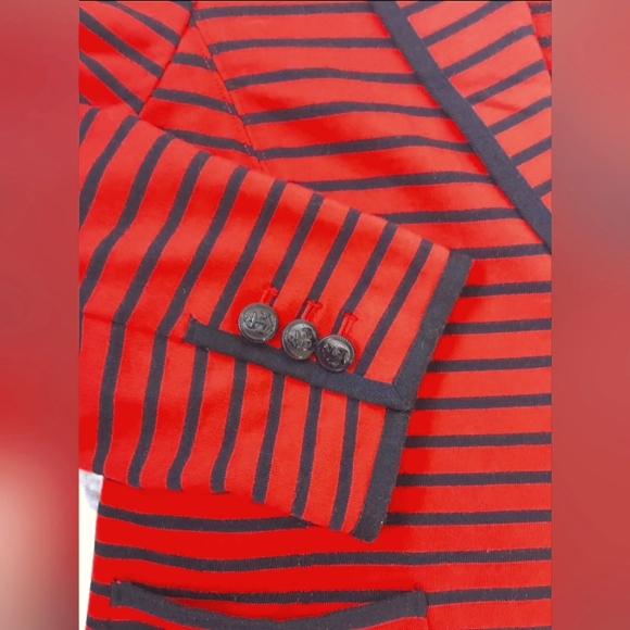 Talbot Red Striped Nautical Jacket / Blazer Size XL - Picture 5 of 6